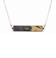 Bar Wood+Resin Necklace - Emilie (Pure Black, 619088)