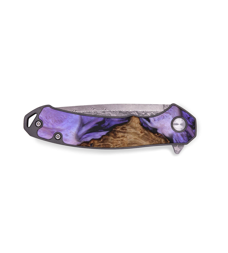 EDC Wood+Resin Pocket Knife - Darius (Purple, 636446)
