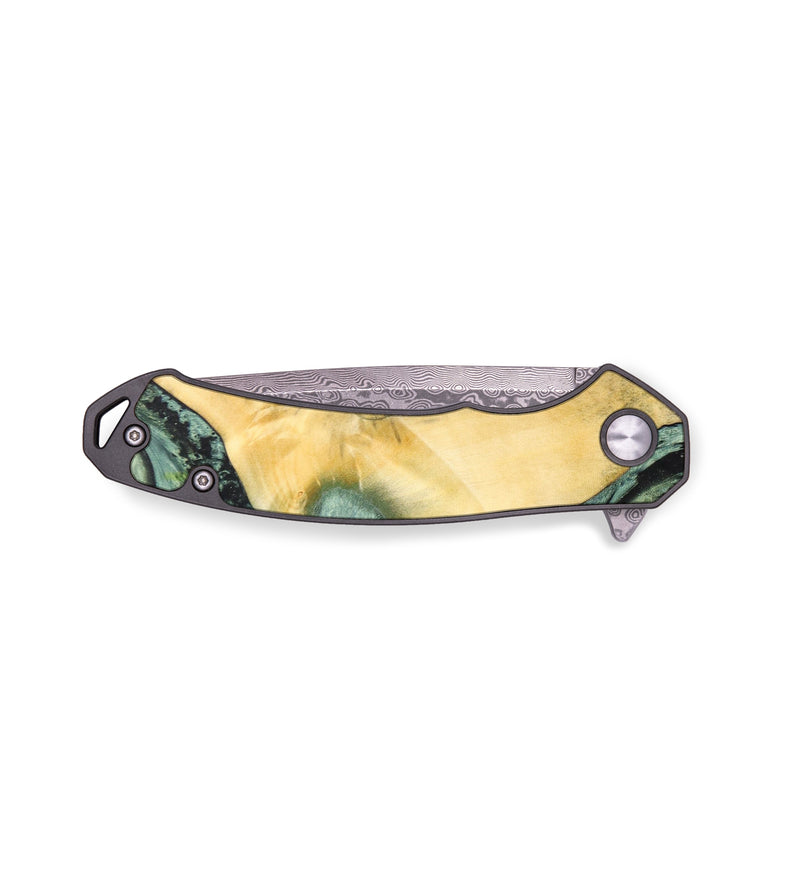 EDC Wood+Resin Pocket Knife - Reed (Green, 636478)
