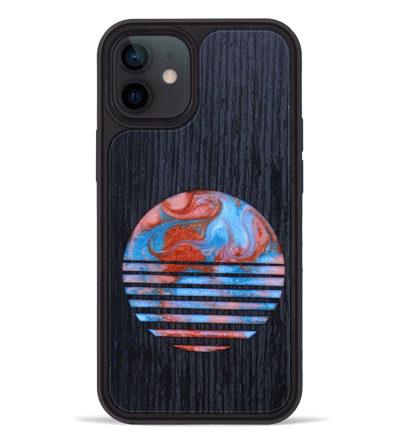 iPhone 12 Wood+Resin Phone Case - Keith (Retro, 634853)