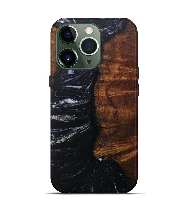 iPhone 13 Pro Wood+Resin Live Edge Phone Case - Utah (Black & White, 589836)