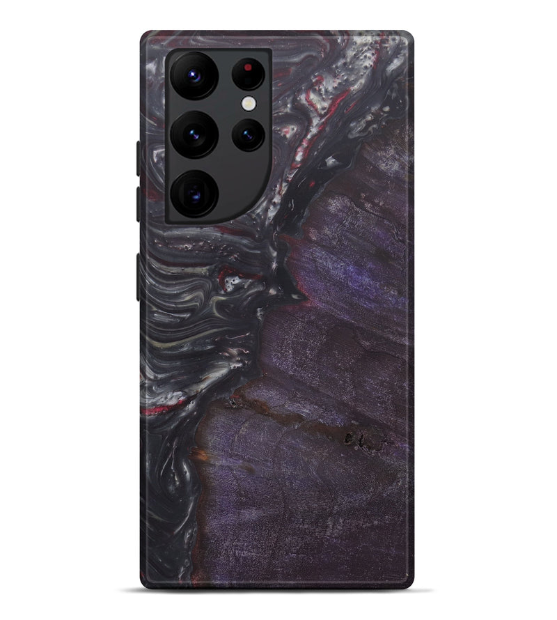 Galaxy S22 Ultra Wood+Resin Live Edge Phone Case - Poldi (Black & White, 577448)