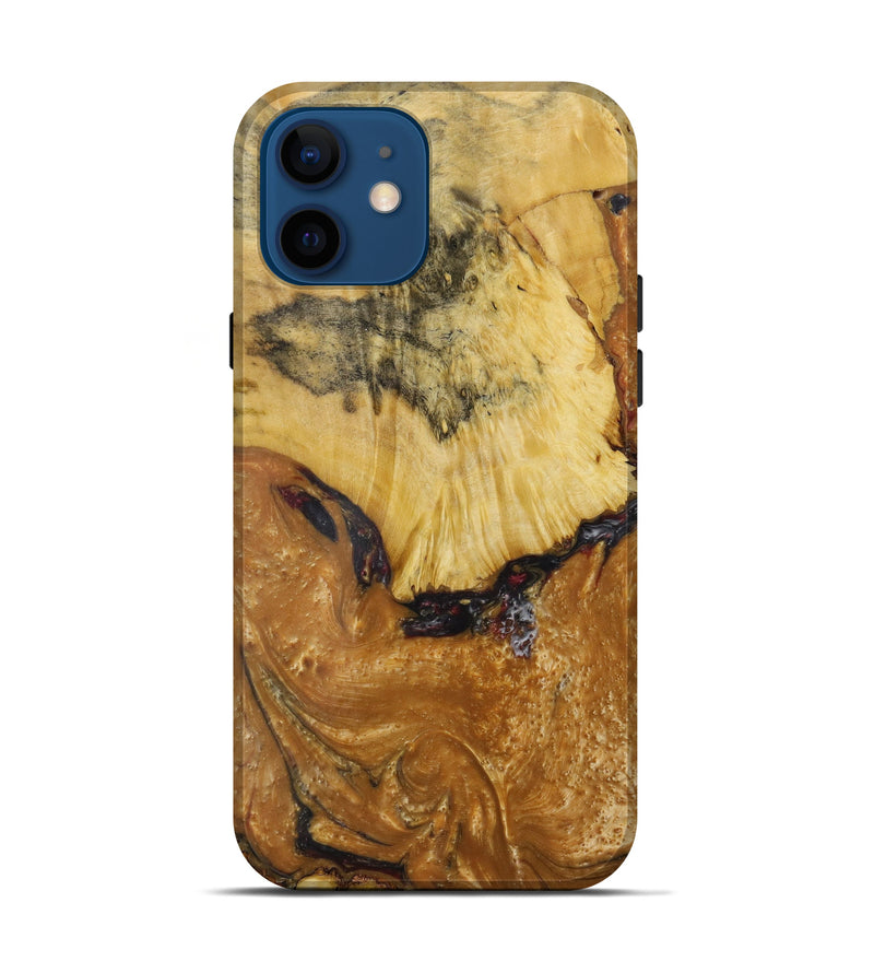 iPhone 12 Wood+Resin Live Edge Phone Case - Ethelda (Metallic, 585173)