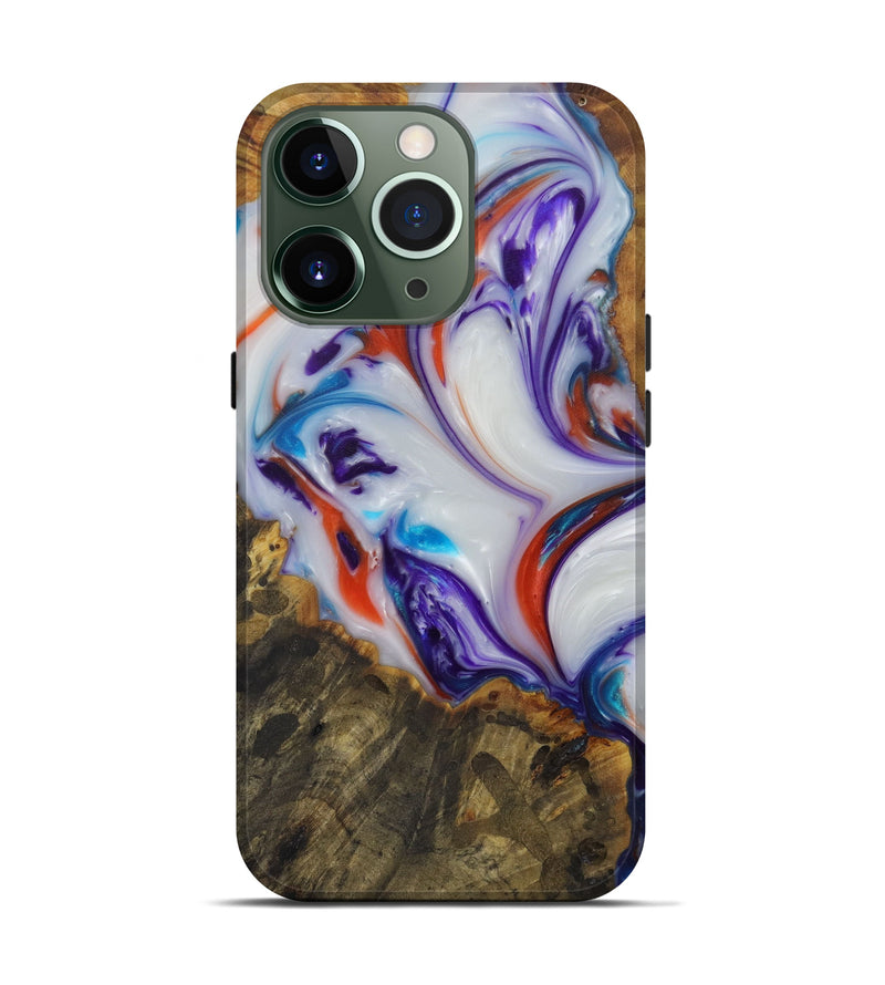 iPhone 13 Pro Wood+Resin Live Edge Phone Case - Souheil (Purple, 580094)