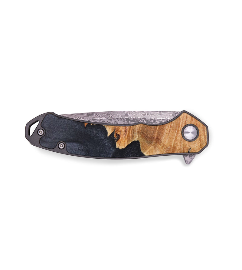 EDC Wood+Resin Pocket Knife - Victor (Black & White, 636349)
