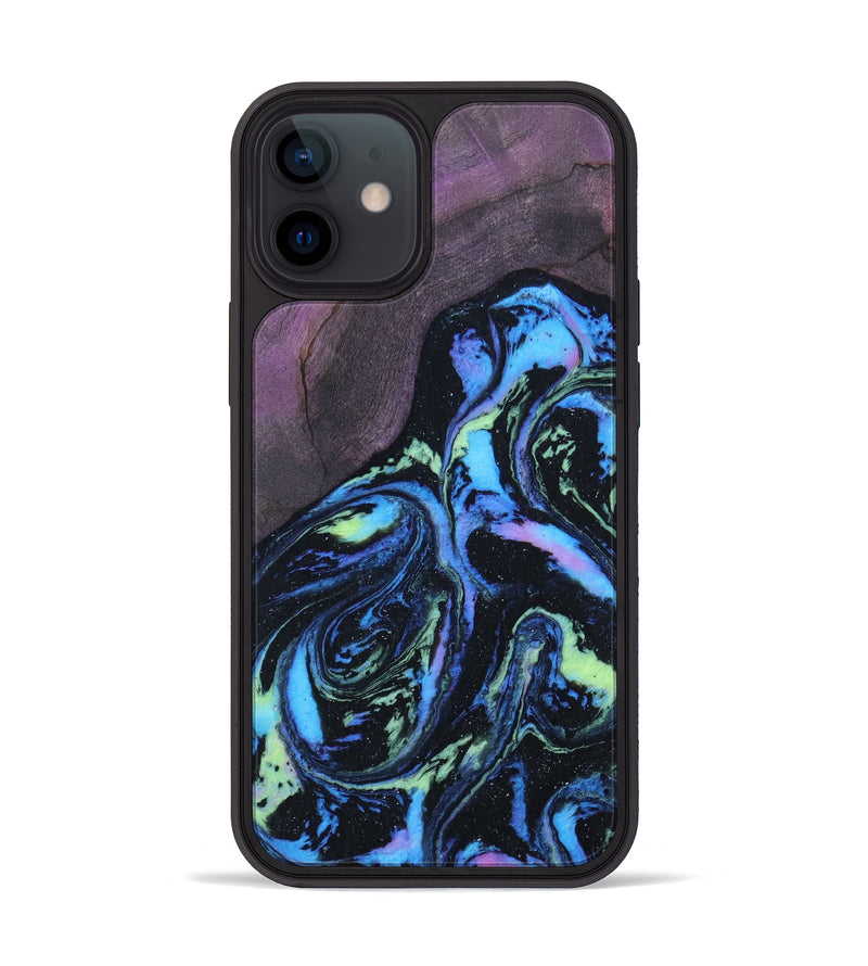 iPhone 12 mini Wood+Resin Phone Case - Kenleigh (Aurora, 617655)