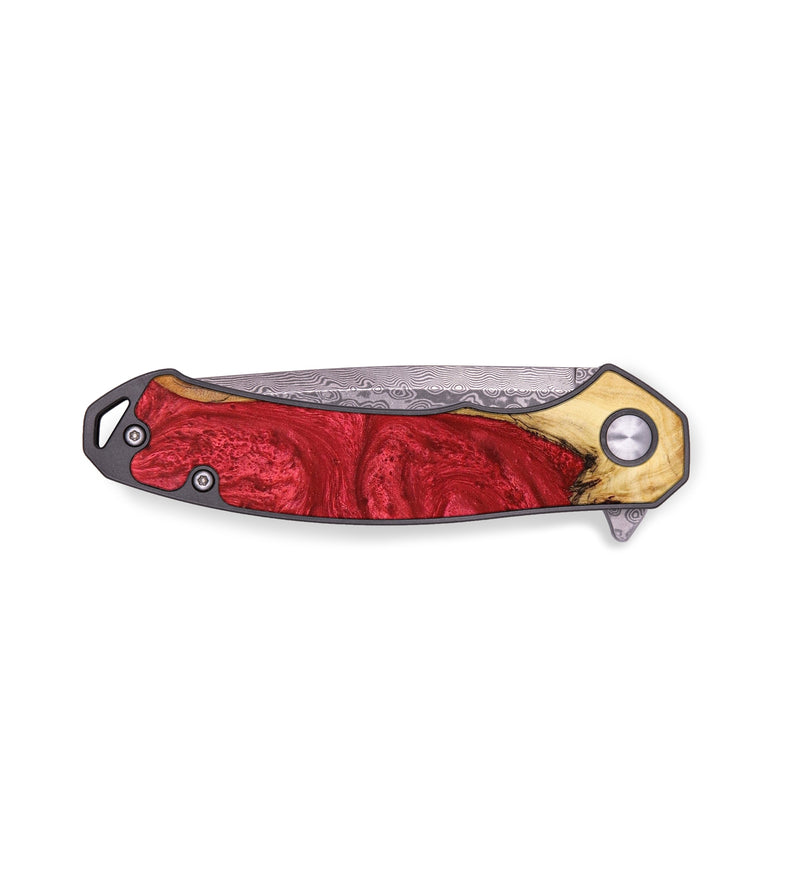 EDC Wood+Resin Pocket Knife - Archer (Red, 636511)