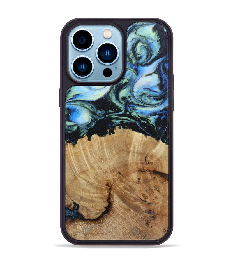 iPhone 14 Pro Max Wood+Resin Phone Case - Bridger (Aurora, 618517)