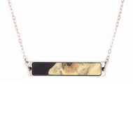 Bar Wood+Resin Necklace - Evalyn (Pure Black, 618738)