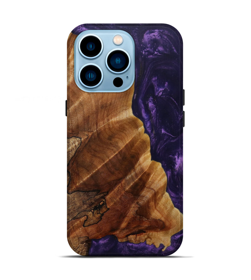 iPhone 14 Pro Wood+Resin Live Edge Phone Case - Antoni (Purple, 585185)