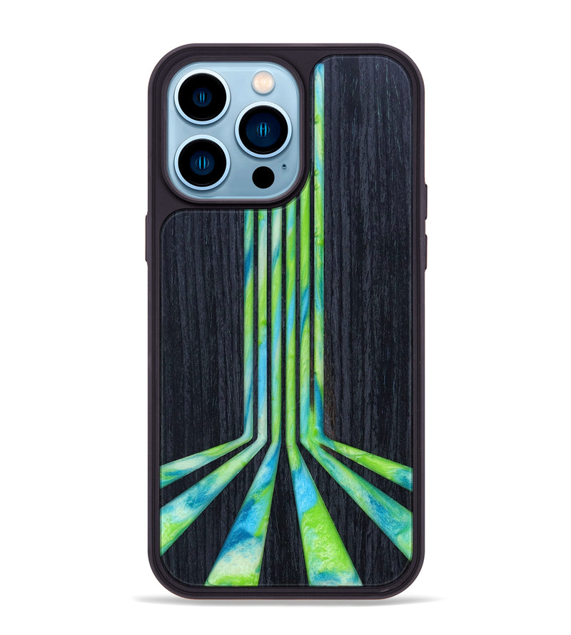 iPhone 14 Pro Max Wood+Resin Phone Case - Lrc (Retro, 634124)