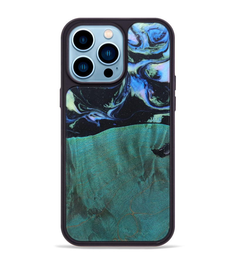 iPhone 14 Pro Max Wood+Resin Phone Case - Marley (Aurora, 618493)