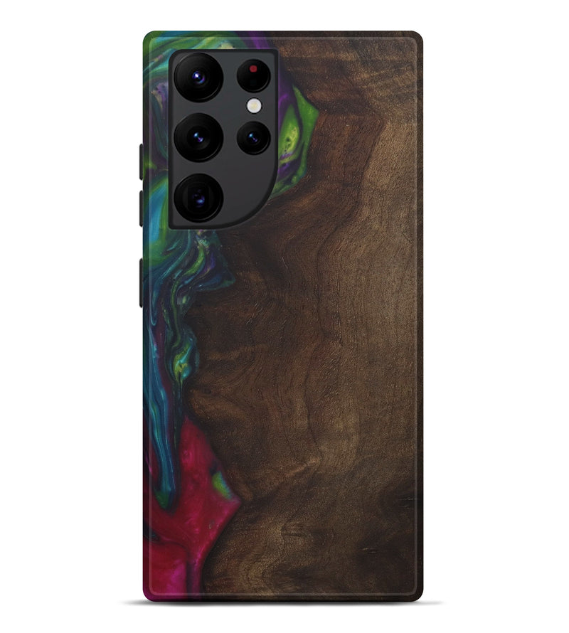 Galaxy S22 Ultra Wood+Resin Live Edge Phone Case - Othilie (Purple, 573580)