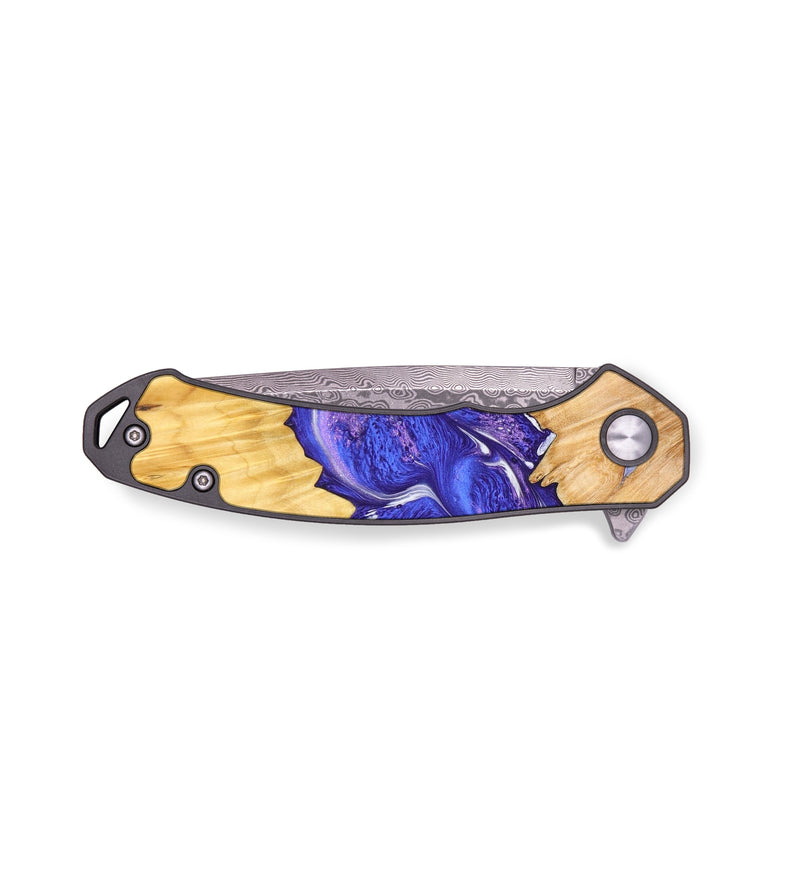 EDC Wood+Resin Pocket Knife - Angie (Purple, 641236)