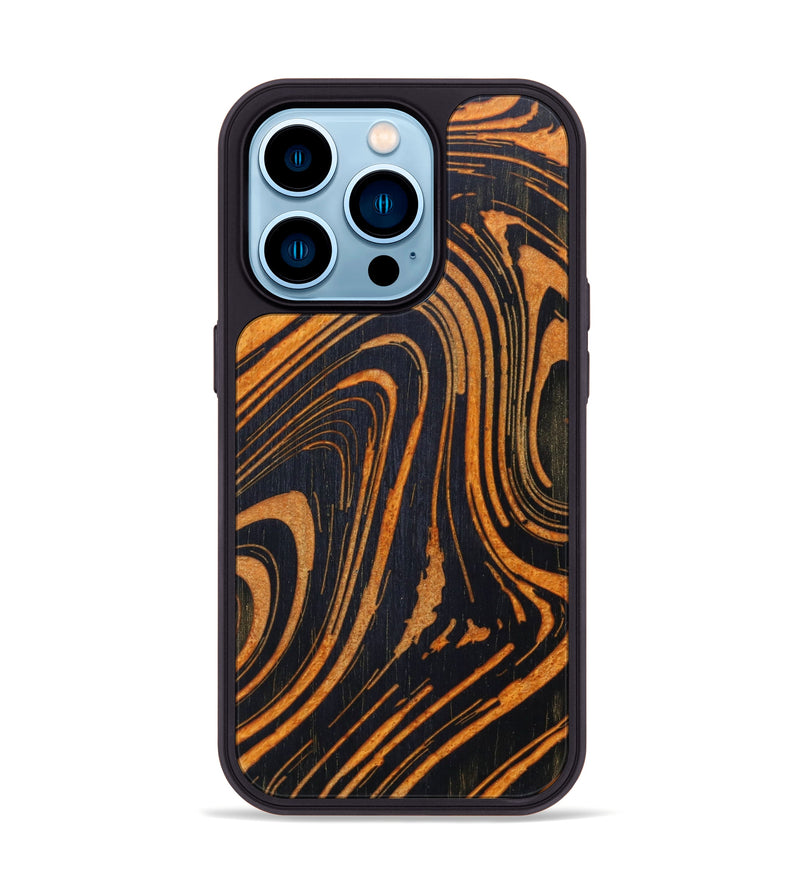 iPhone 14 Pro Wood+Resin Phone Case - Ernestine (Lava, 625051)