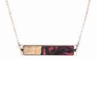 Bar Wood+Resin Necklace - Wilfredo (Red, 628028)