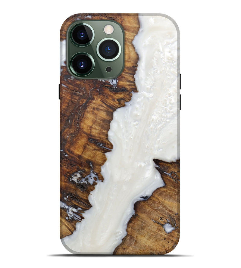 iPhone 13 Pro Max Wood+Resin Live Edge Phone Case - Italo (Black & White, 586759)