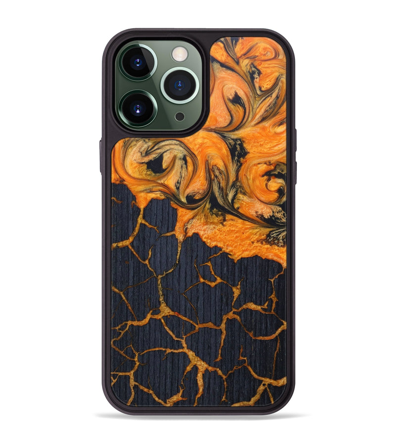 iPhone 13 Pro Max Wood+Resin Phone Case - Amias (Lava, 624967)