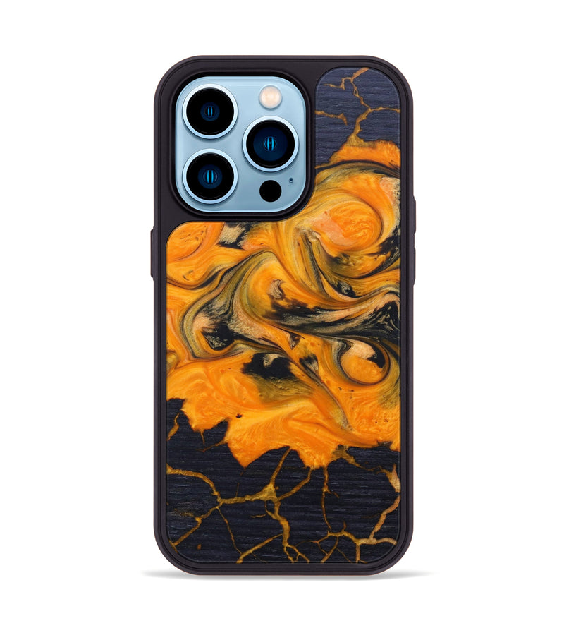 iPhone 14 Pro Wood+Resin Phone Case - Yasmeen (Lava, 625026)