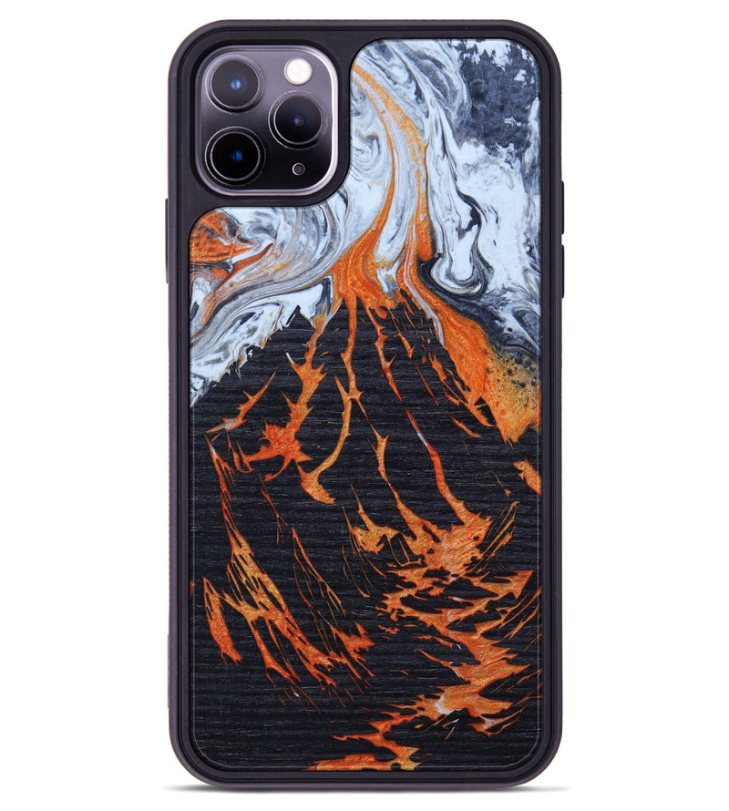 iPhone 11 Pro Max Wood+Resin Phone Case - Kinsleigh (Lava, 627128)