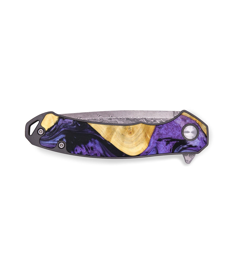 EDC Wood+Resin Pocket Knife - Jeanette (Purple, 636452)