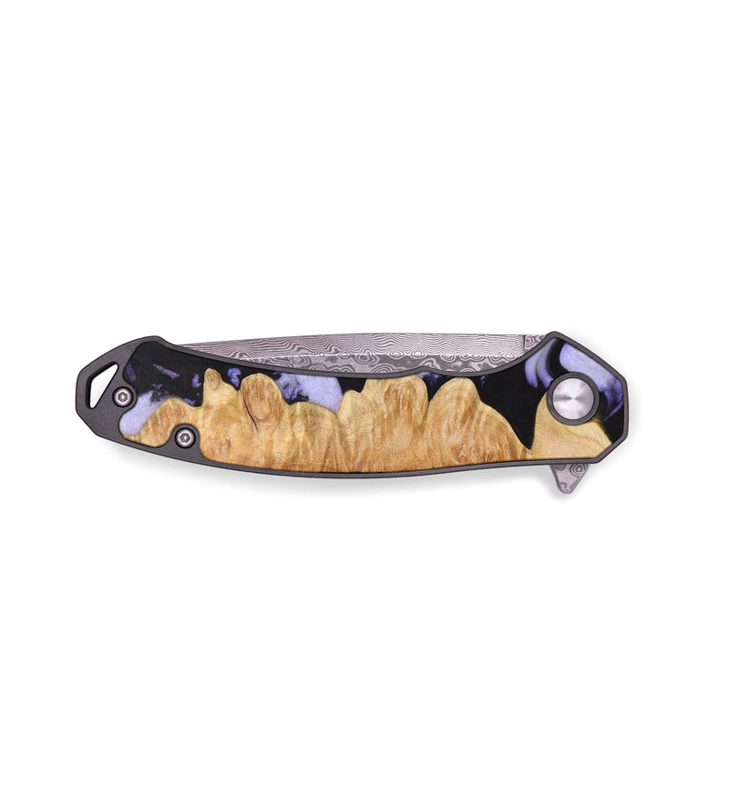 EDC Wood+Resin Pocket Knife - Milton (Purple, 641247)