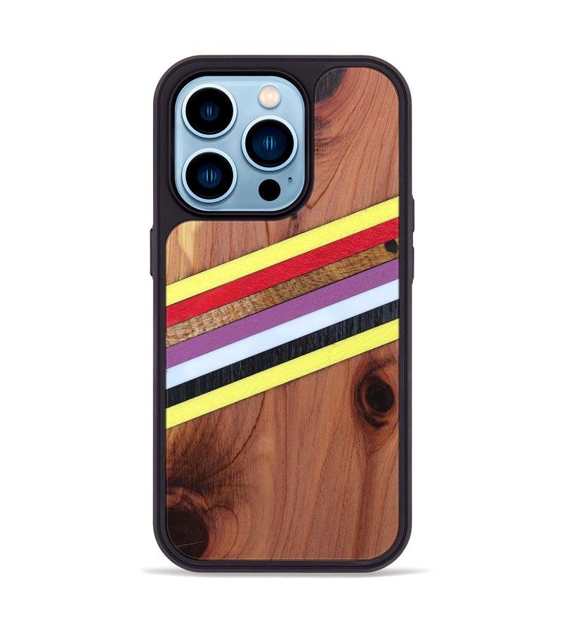 iPhone 14 Pro Wood+Resin Phone Case - Toby (Retro, 636243)