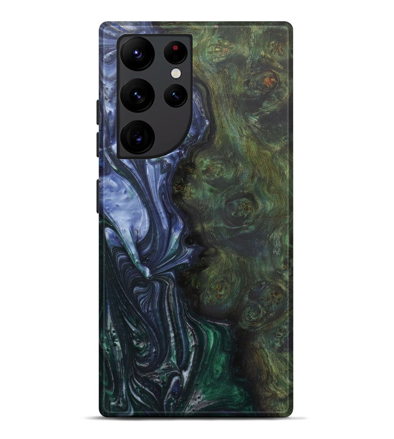 Galaxy S22 Ultra Wood+Resin Live Edge Phone Case - Dori (Light Blue, 582882)