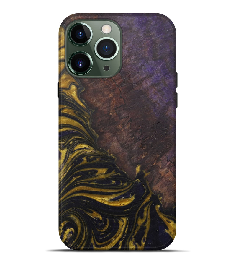iPhone 13 Pro Max Wood+Resin Live Edge Phone Case - Armine (Metallic, 576765)