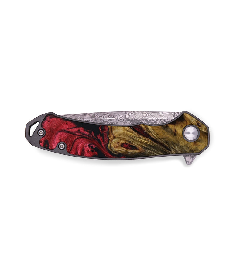 EDC Wood+Resin Pocket Knife - Jax (Red, 643006)