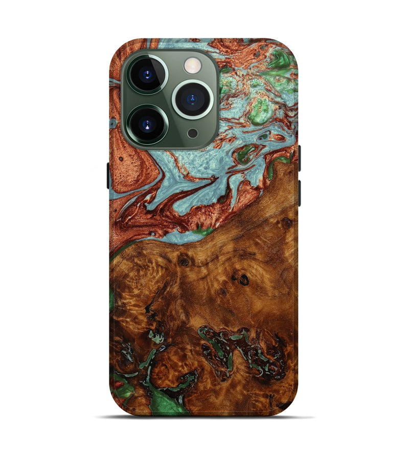 iPhone 13 Pro Wood+Resin Live Edge Phone Case - Bette (Purple, 643988)