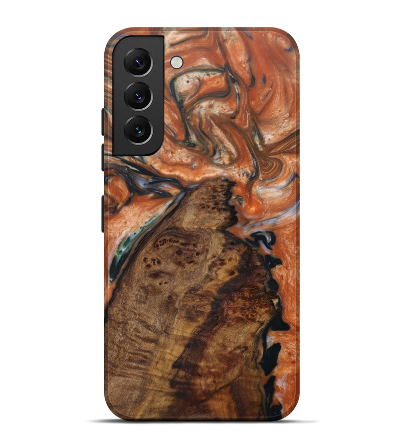 Galaxy S22 Plus Wood+Resin Live Edge Phone Case - Juditha (Dark Red, 577452)