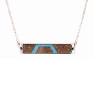 Bar Wood+Resin Necklace - Zaid (Pattern, 619127)