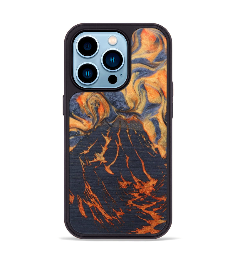 iPhone 14 Pro Wood+Resin Phone Case - Judie (Lava, 627681)