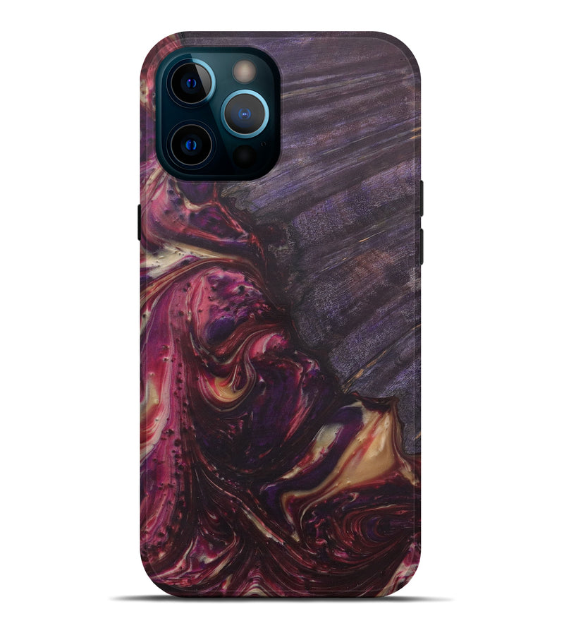 iPhone 12 Pro Max Wood+Resin Live Edge Phone Case - Janessa (Purple, 579152)