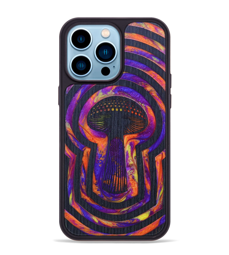 iPhone 14 Pro Max Wood+Resin Phone Case - Tammie (Retro, 634472)
