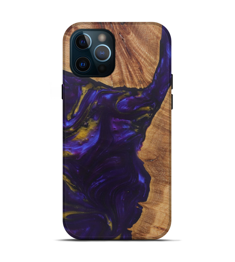 iPhone 12 Pro Wood+Resin Live Edge Phone Case - Loralie (Purple, 580679)