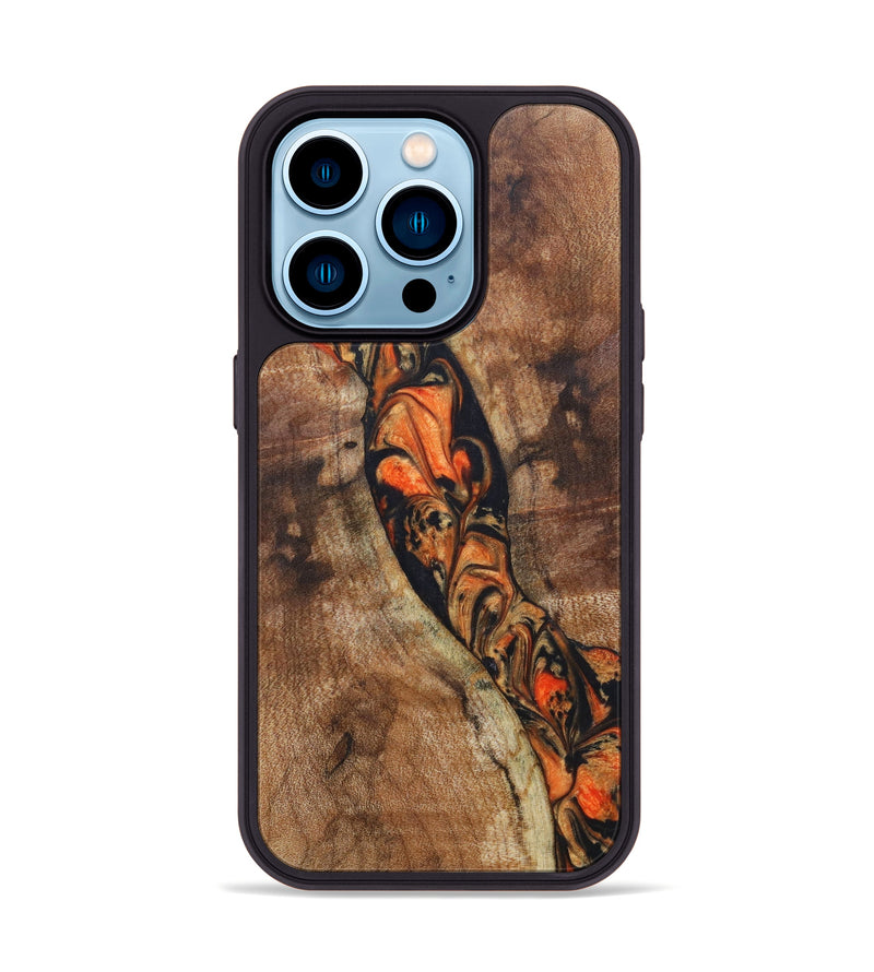 iPhone 14 Pro Wood+Resin Phone Case - Ronnie (Lava, 624913)