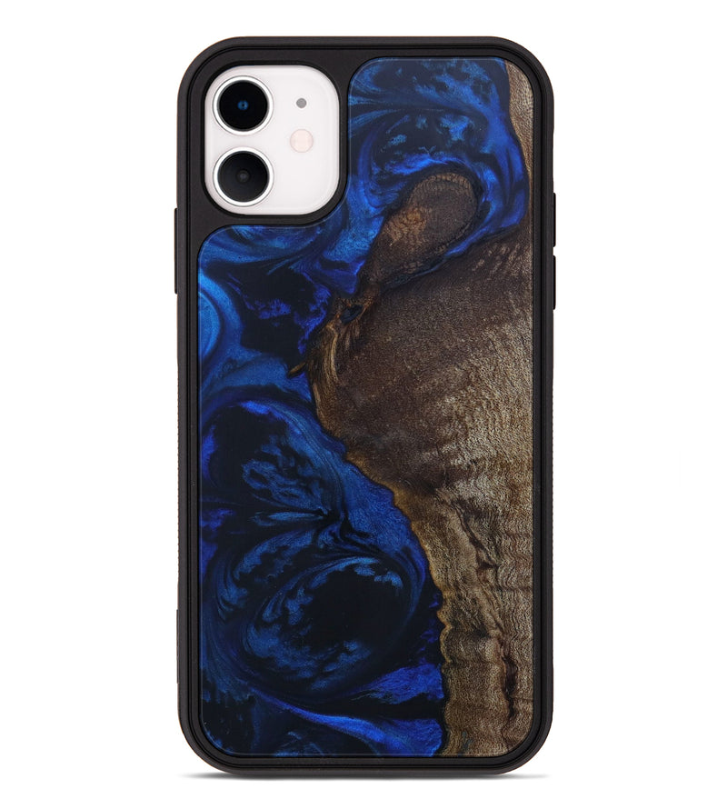iPhone 11 Burl Wood Phone Case - Alma (Dark Blue, 600605)