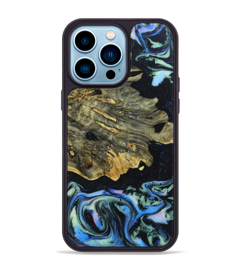 iPhone 14 Pro Max Wood+Resin Phone Case - Briggs (Aurora, 618495)