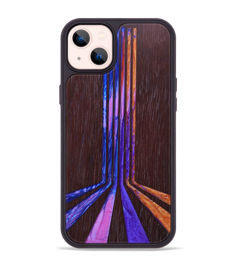iPhone 14 Plus Wood+Resin Phone Case - Dwayne (Retro, 634503)