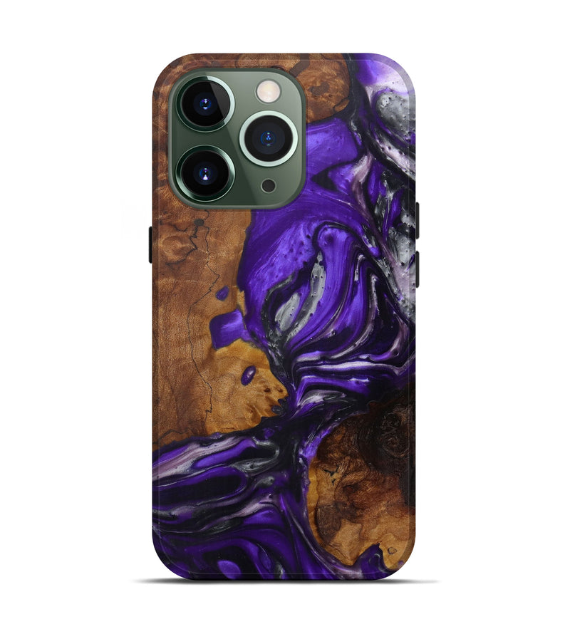 iPhone 13 Pro Wood+Resin Live Edge Phone Case - Robinett (Purple, 586309)