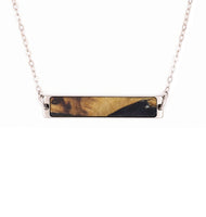 Bar Wood+Resin Necklace - Sahara (Pure Black, 619078)