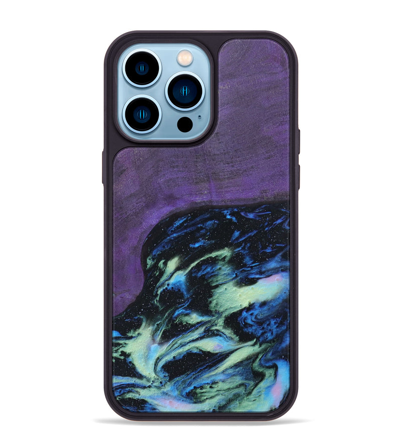 iPhone 14 Pro Max Wood+Resin Phone Case - Javier (Aurora, 621275)