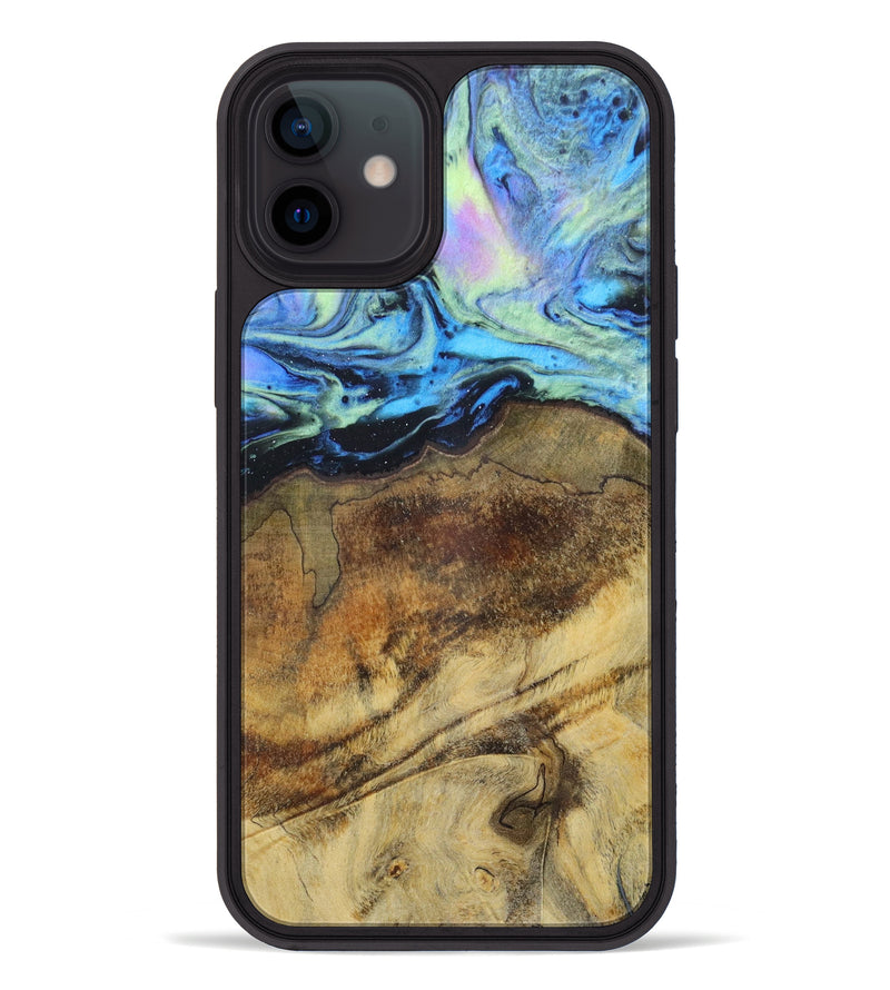 iPhone 12 Wood+Resin Phone Case - Elio (Aurora, 617721)