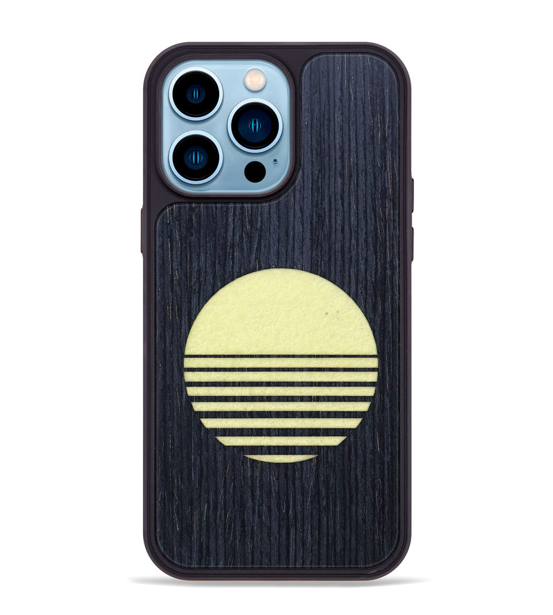 iPhone 14 Pro Max Wood+Resin Phone Case - Geoffrey (Retro, 634776)