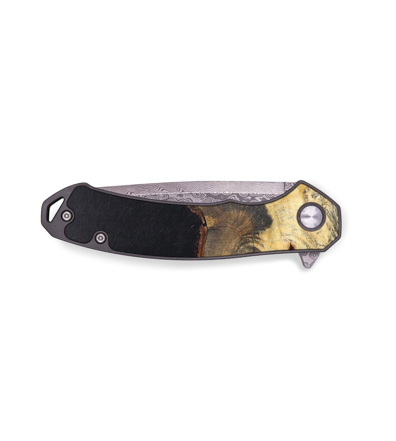 EDC Wood+Resin Pocket Knife - Savannah (Black & White, 637104)