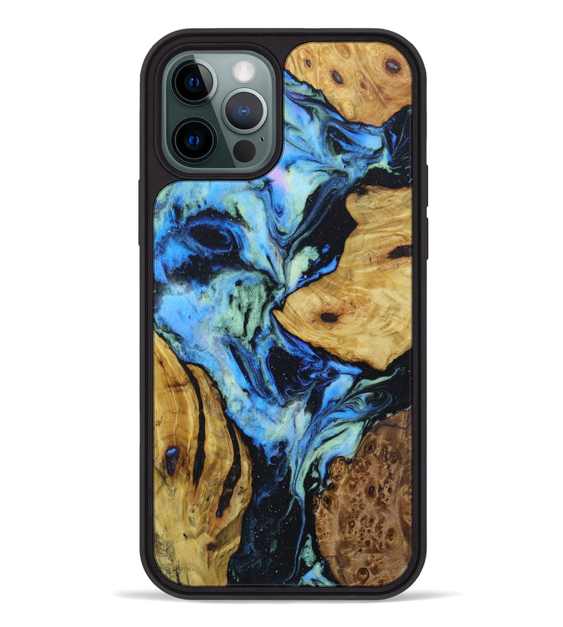 iPhone 12 Pro Wood+Resin Phone Case - Yandel (Aurora, 618583)