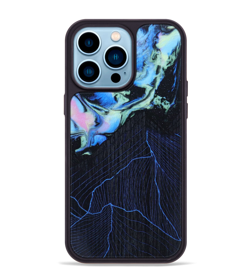 iPhone 14 Pro Max Wood+Resin Phone Case - Tristian (Aurora, 618500)
