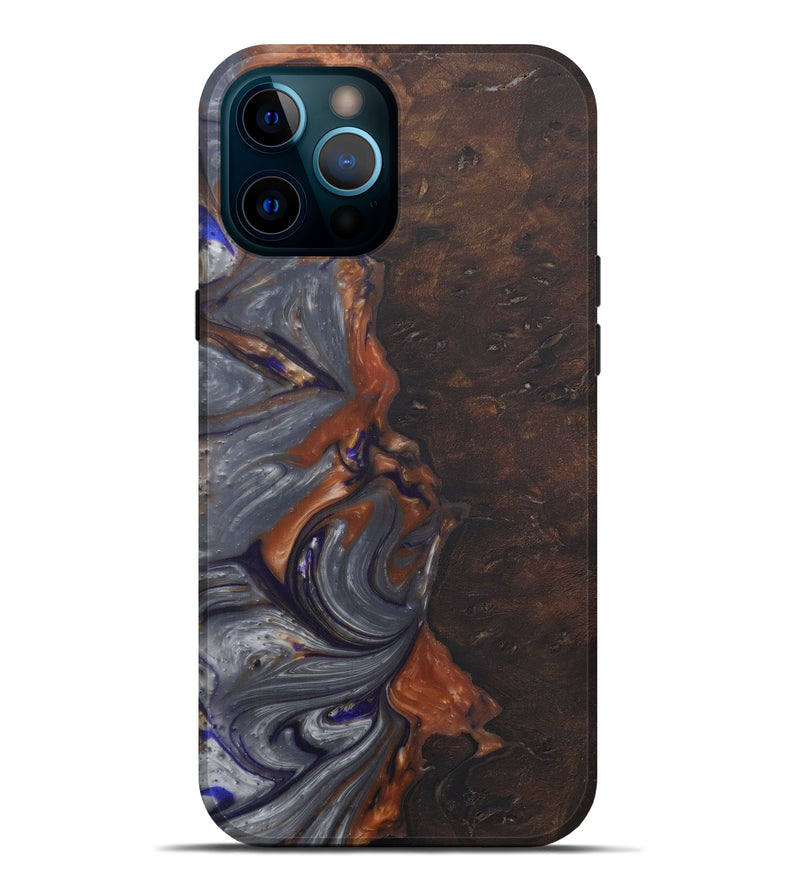 iPhone 12 Pro Max Wood+Resin Live Edge Phone Case - Eliza (Metallic, 575495)